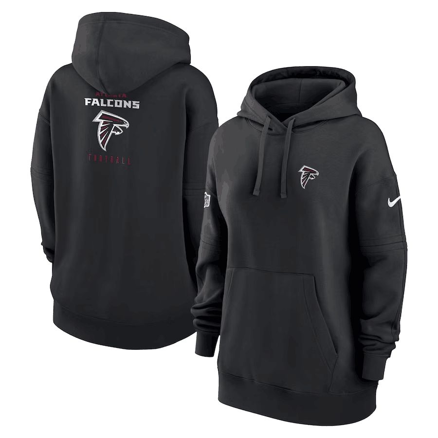 Women 2023 NFL Atlanta Falcons black Sweatshirt style 1